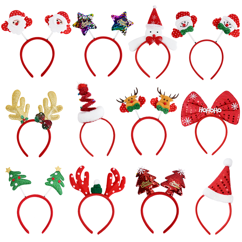Reindeer Antlers Headband - Fascia natalizia per bambini adulti Babbo