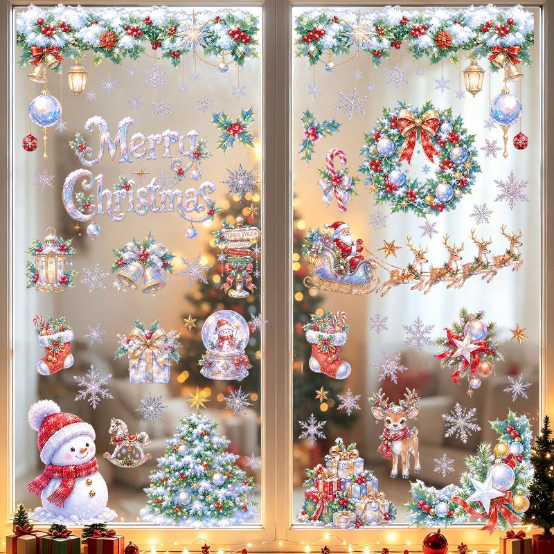 9 Fogli di Adesivi Statici Nat - Snowflake Window Decal recensione e prezzo